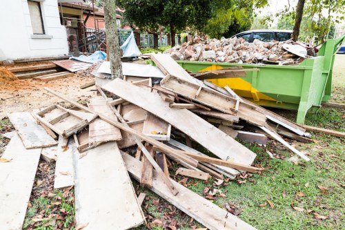 Business waste removal vehicle in Leatherhead