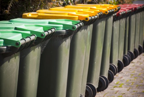 Professional waste management team at work